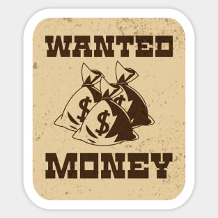 Wanted Money Sticker